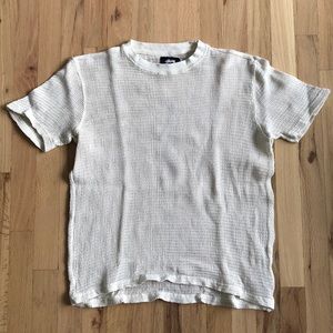 Stussy Cotton Mesh Crew in White - Small